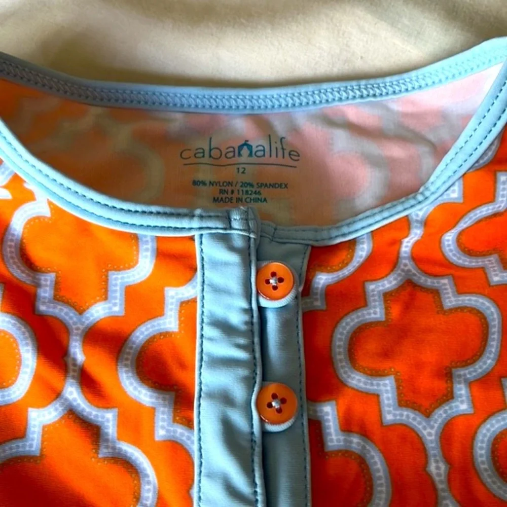 Cabana Life girls 3 piece swimsuit set in size 12 and 14